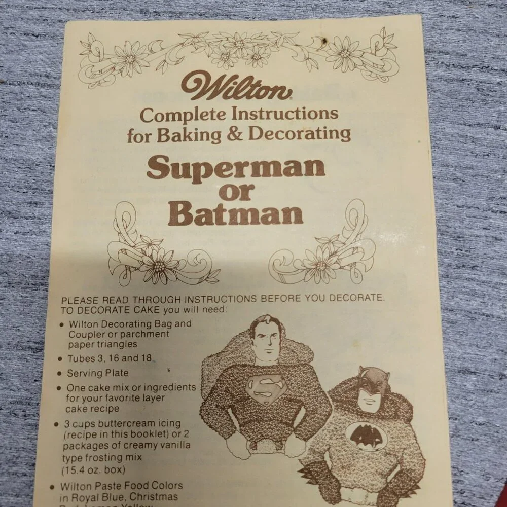 Vintage 1977 Wilton Super Hero Cake Pan